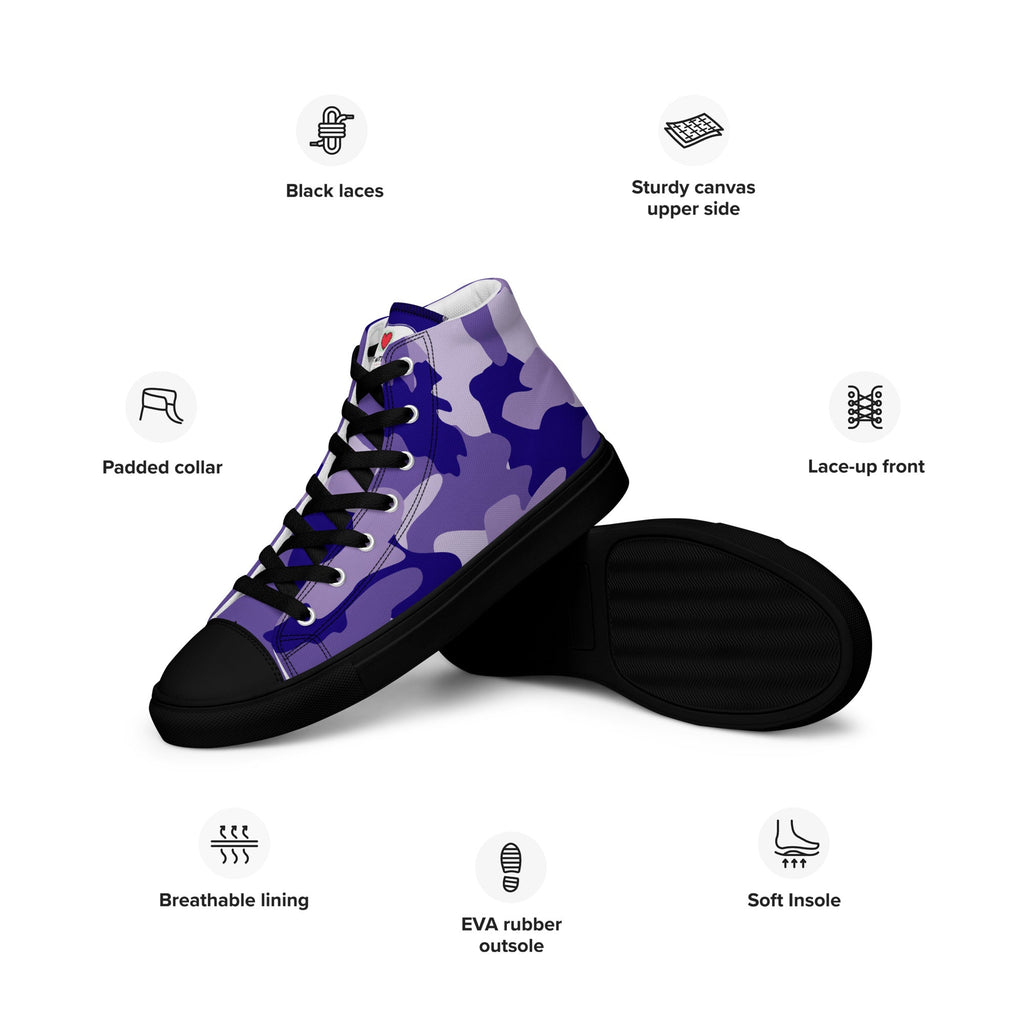 Army Enthusiast Men's High-Top Camouflage Sneakers