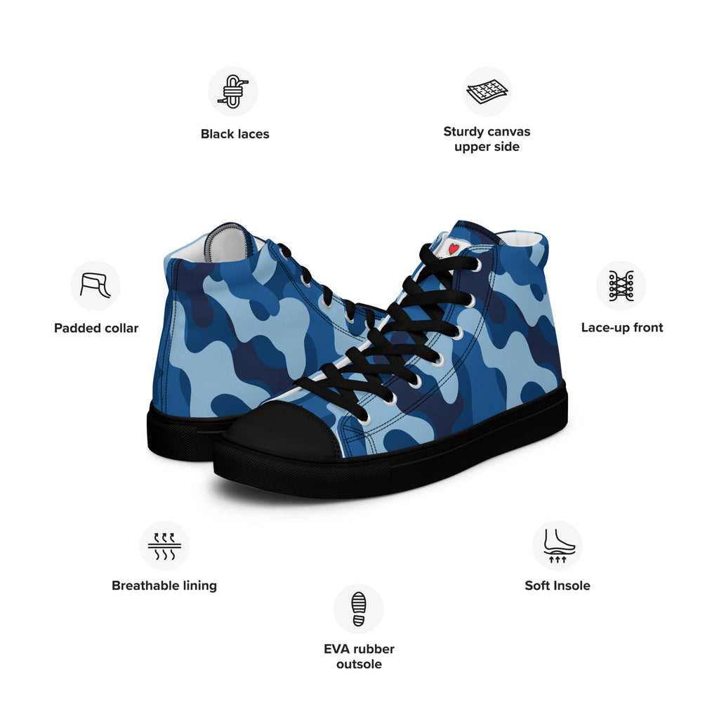 Army Enthusiast Men's High-Top Camouflage Sneakers