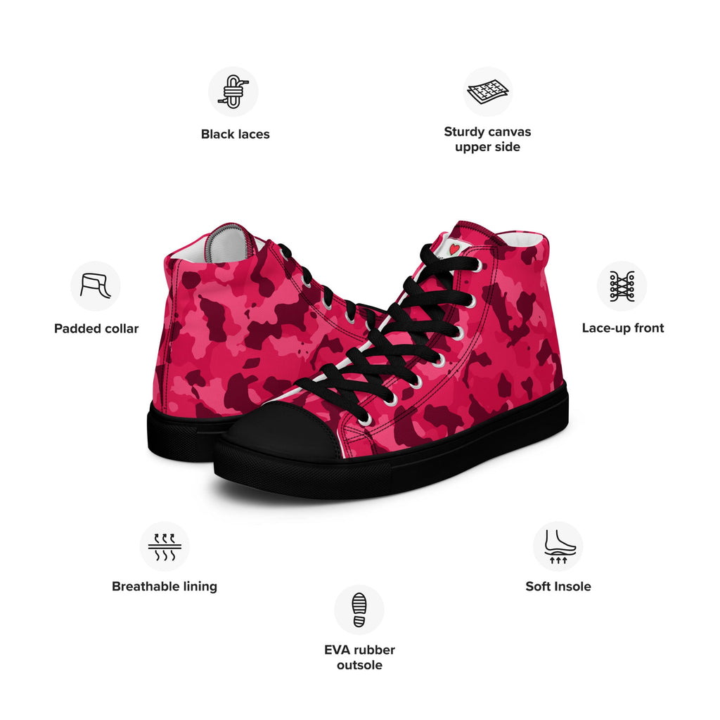 Army Enthusiast Men's High-Top Camouflage Sneakers