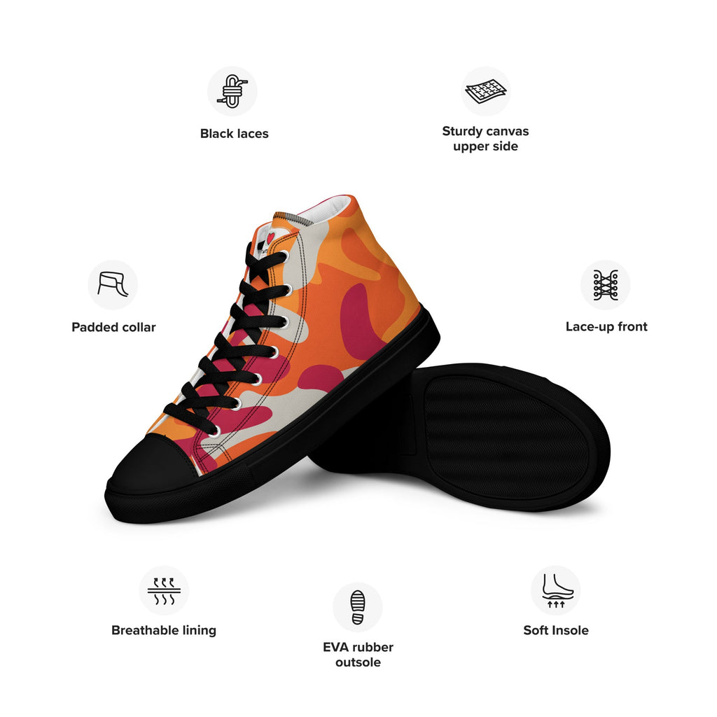 Army Enthusiast Men's High-Top Camouflage Sneakers