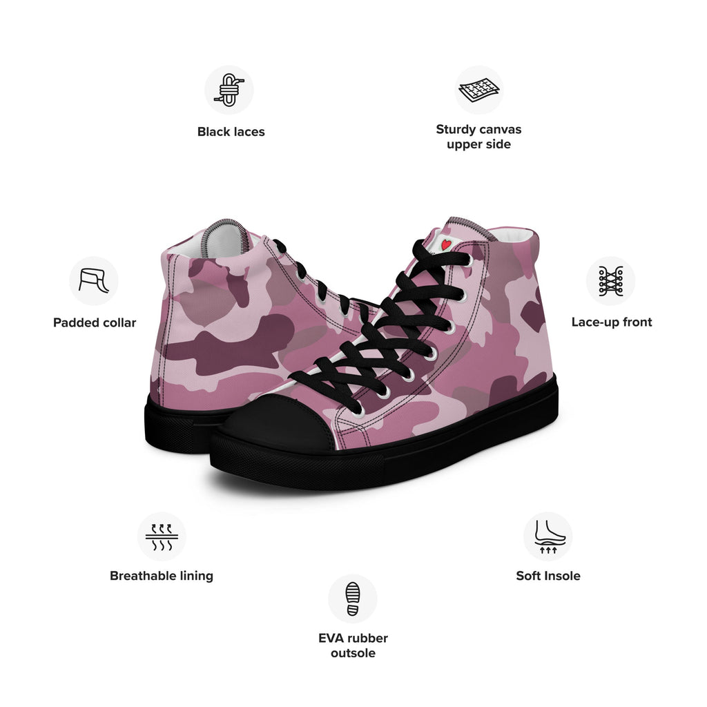 Army Enthusiast Men's High-Top Camouflage Sneakers