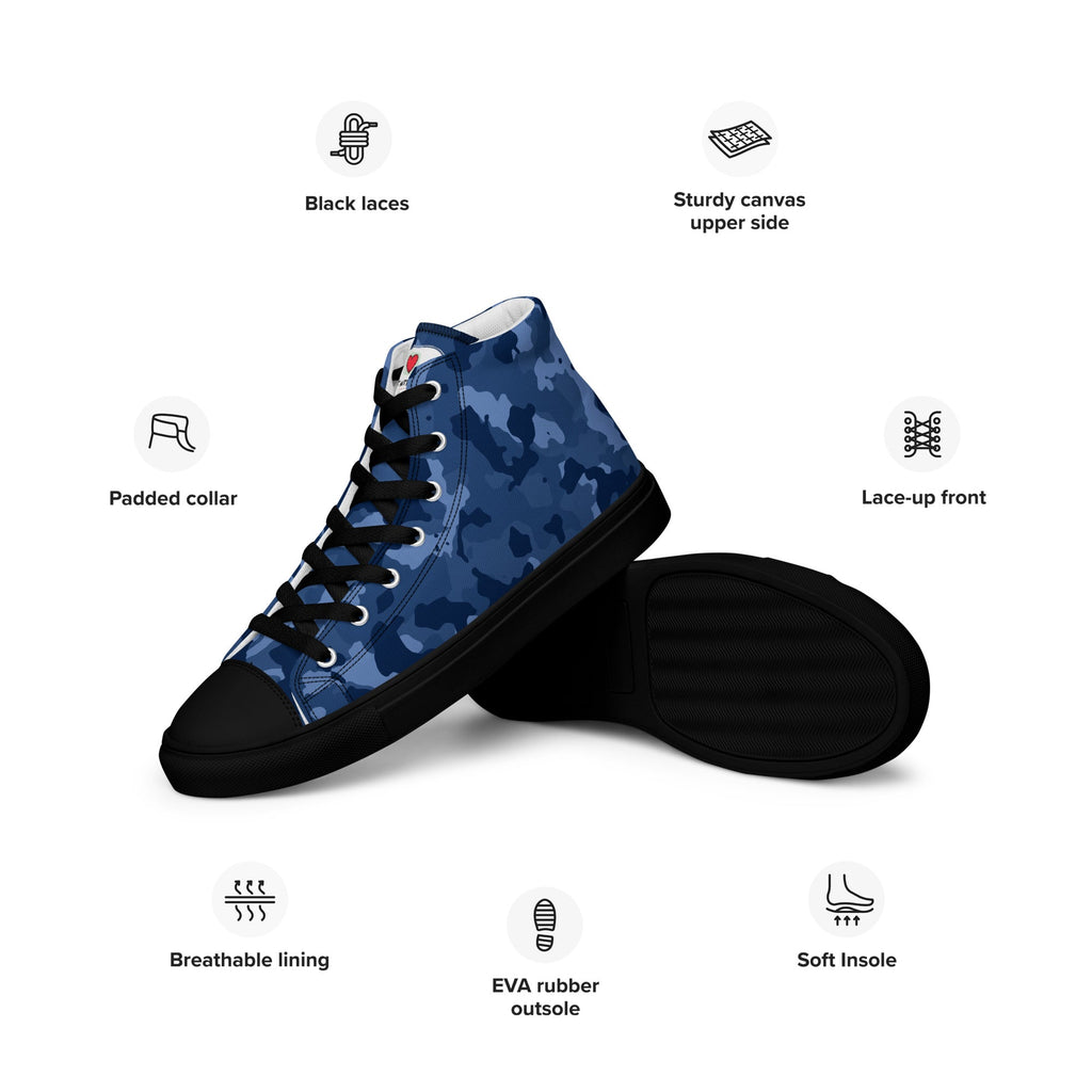 Army Enthusiast Men's High-Top Camouflage Sneakers