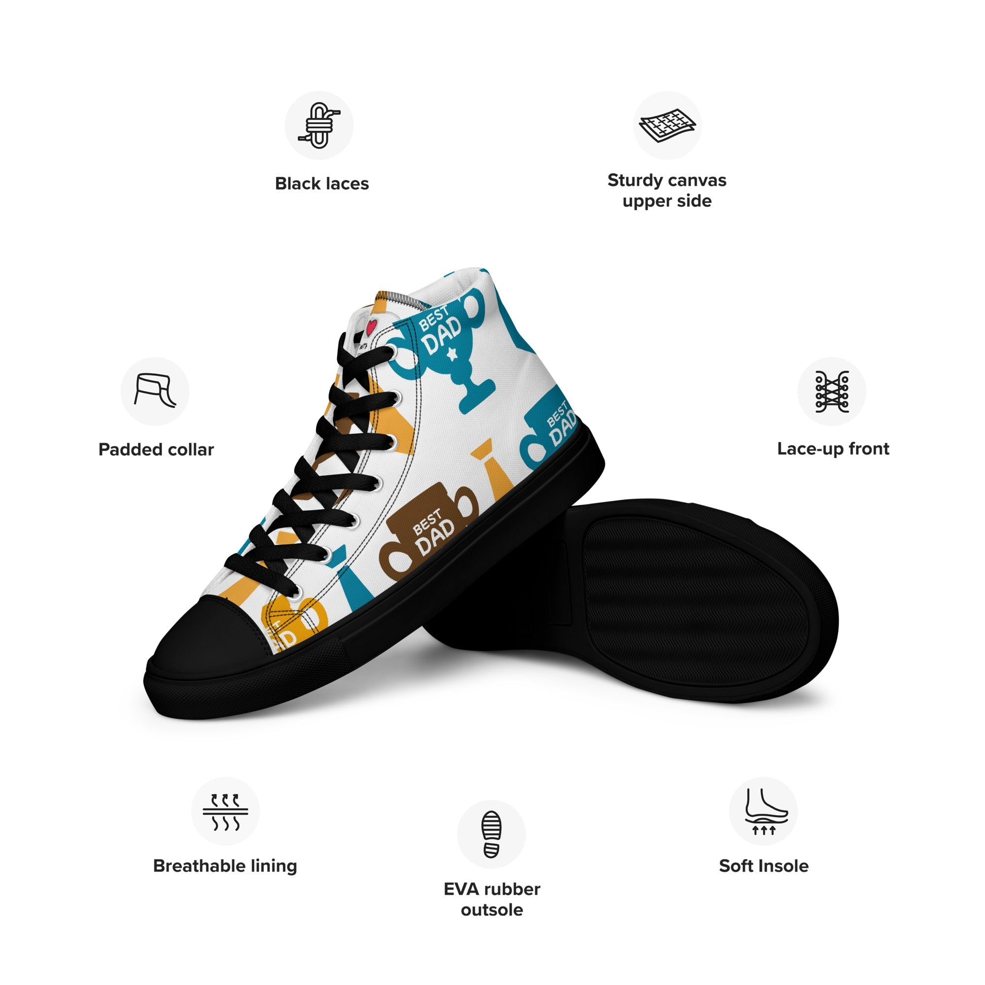 Cool Dad's Commuter Stye Men's High Top Sneakers