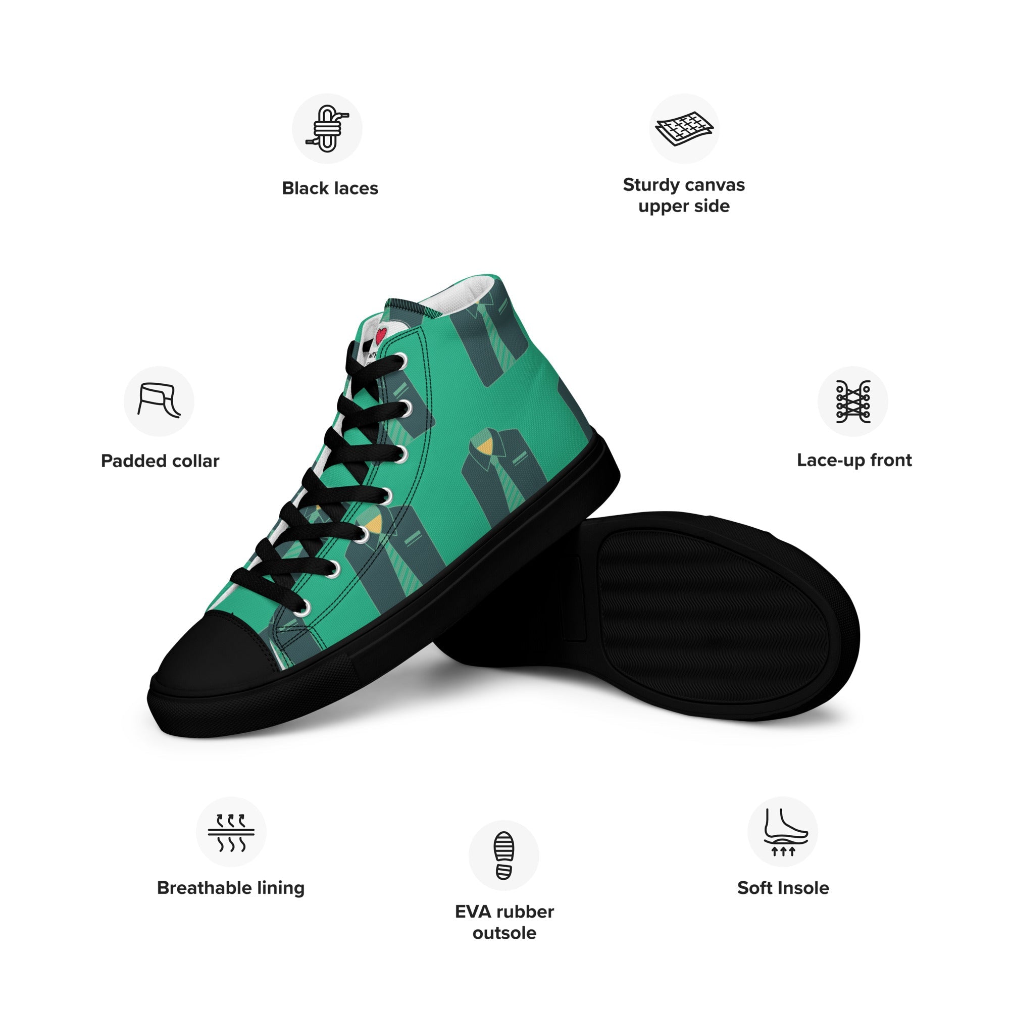 Cool Dad's Commuter Stye Men's High Top Sneakers