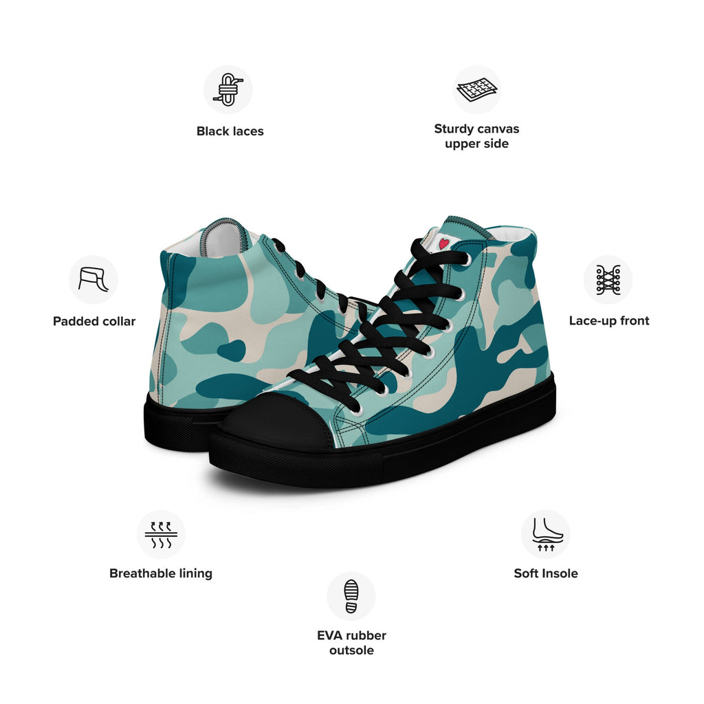 Army Enthusiast Men's High-Top Camouflage Sneakers