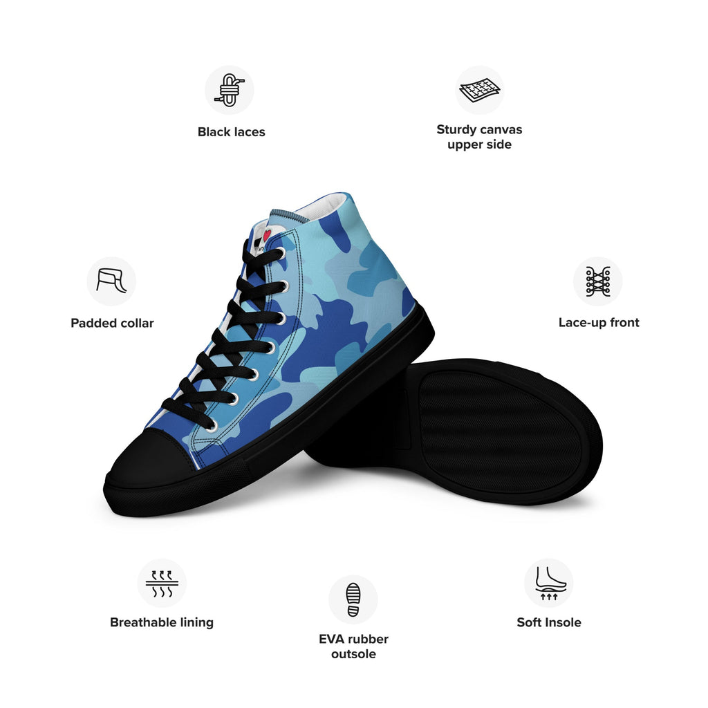 Army Enthusiast Men's High-Top Camouflage Sneakers