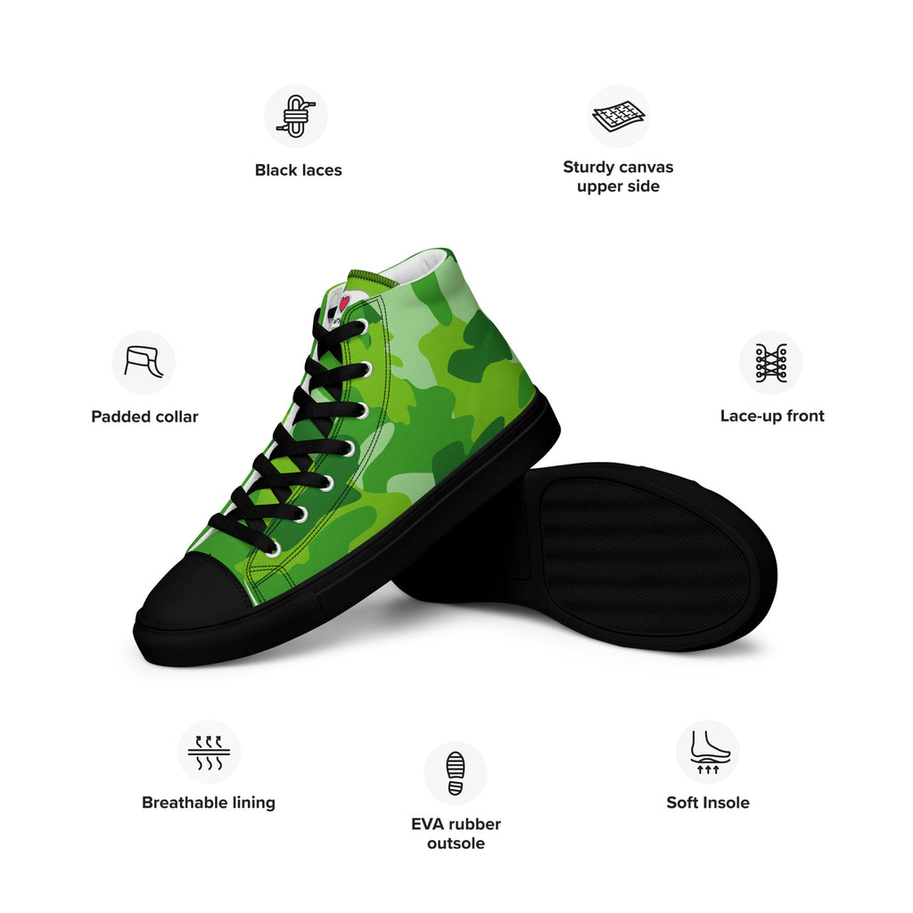 Army Enthusiast Men's High-Top Camouflage Sneakers