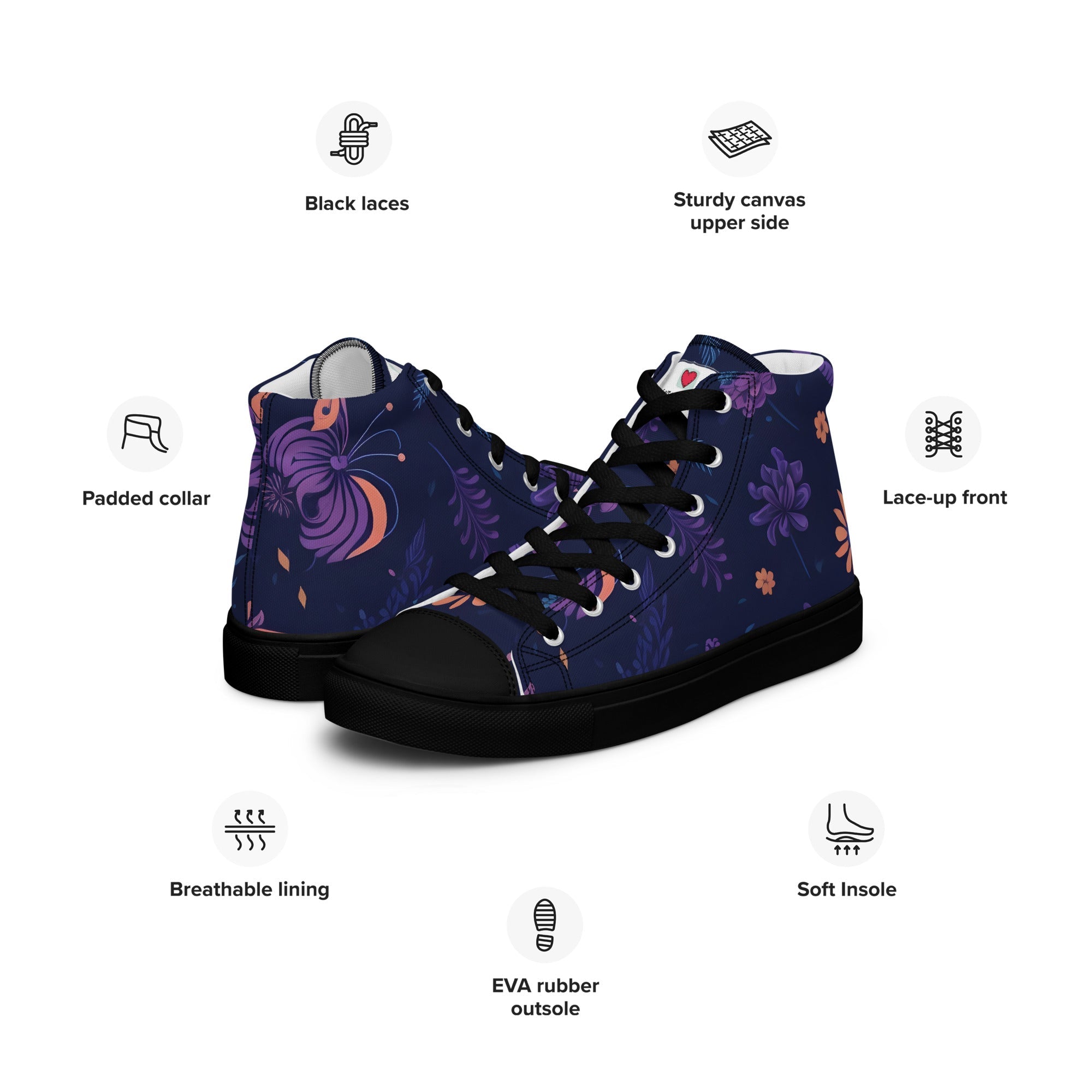 Butterfly Lover's Nature Inspired Men's High Top Sneakers