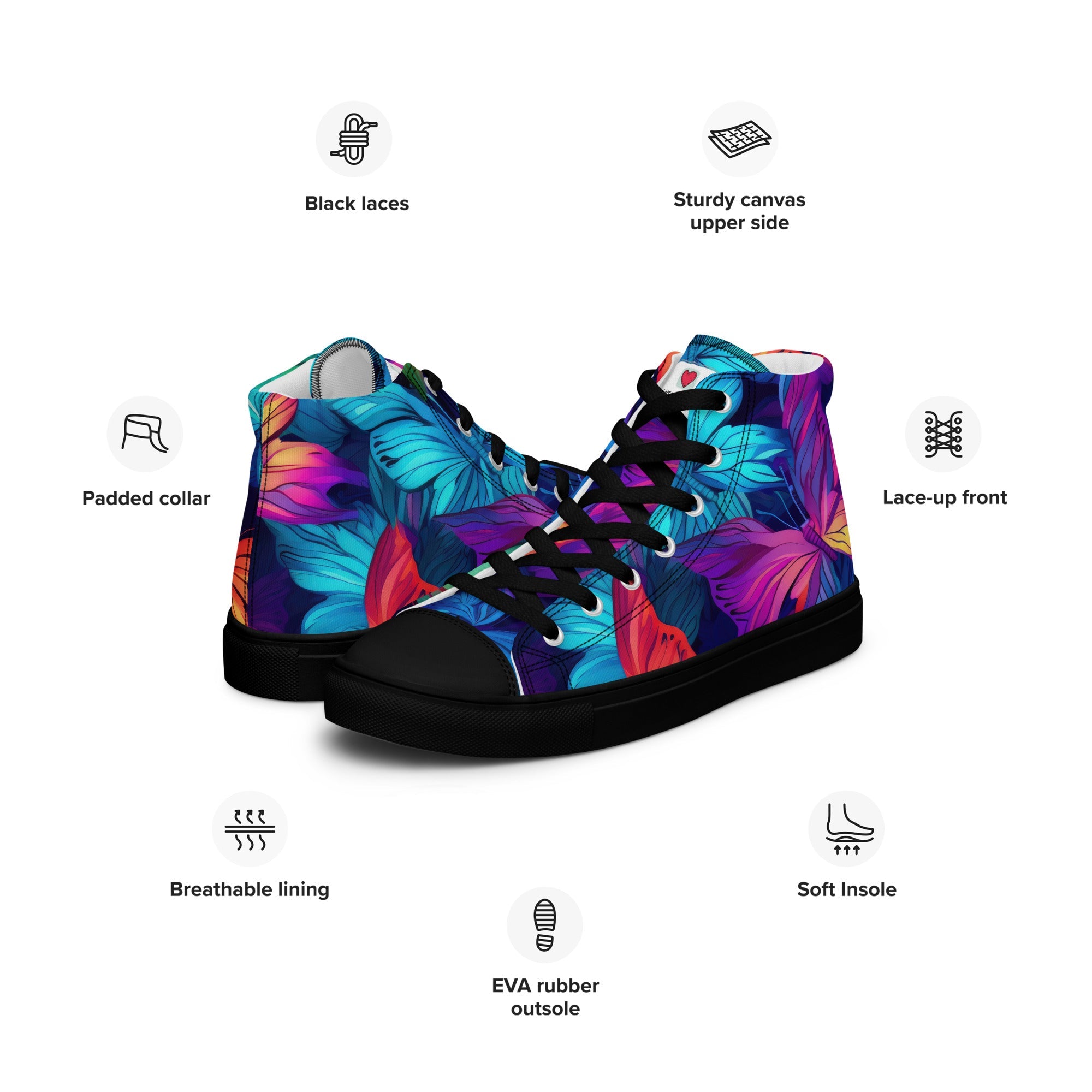 Butterfly Lover's Nature Inspired Men's High Top Sneakers