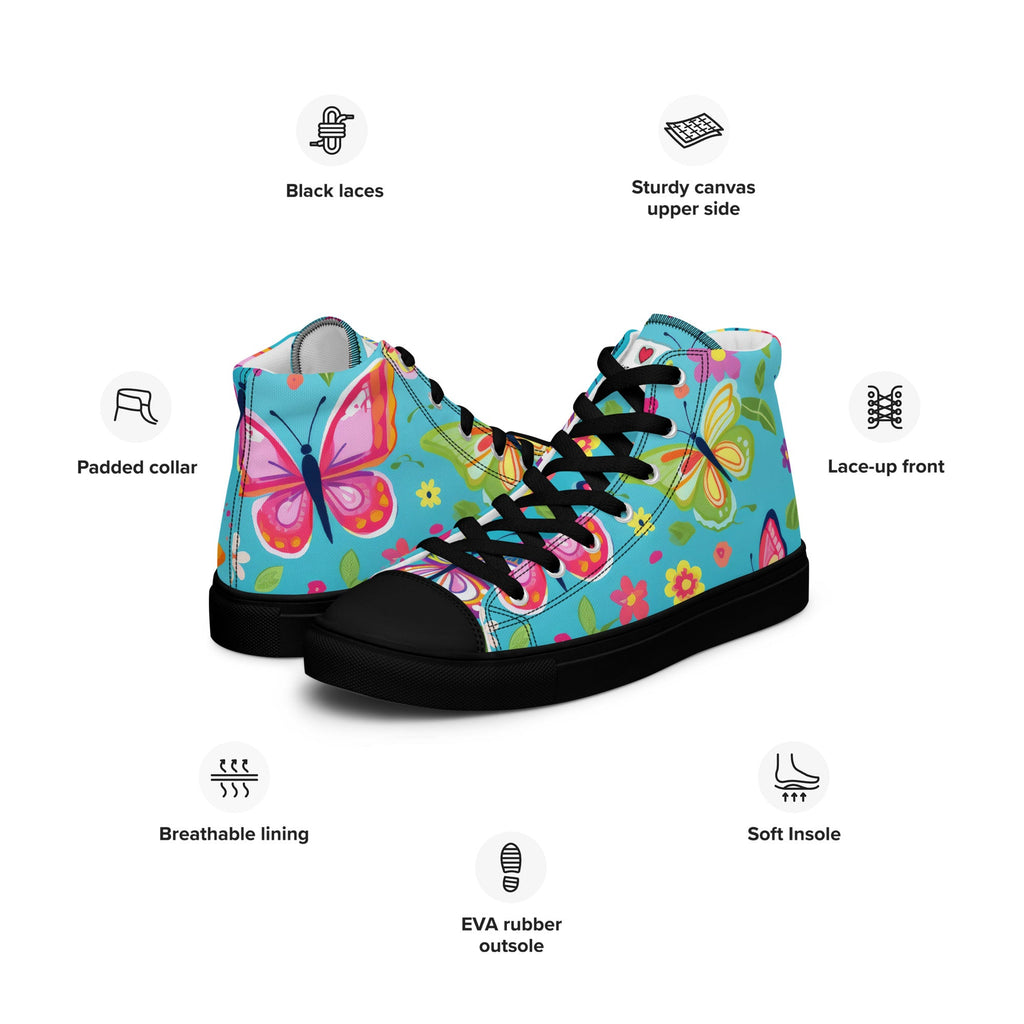 Butterfly Lover's Nature Inspired Men's High Top Sneakers