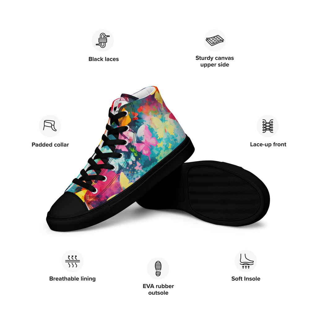 Butterfly Lover's Nature Inspired Men's High Top Sneakers