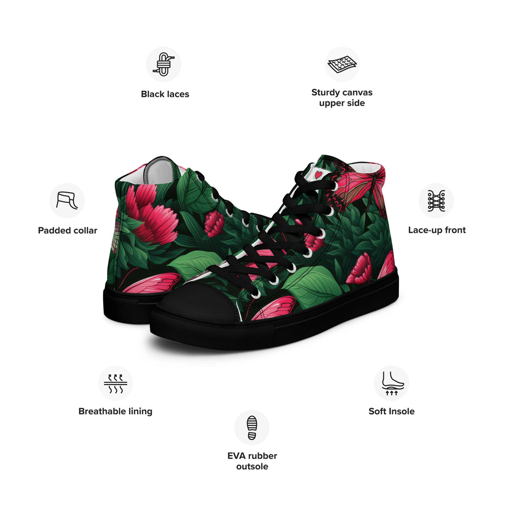 Butterfly Lover's Nature Inspired Men's High Top Sneakers