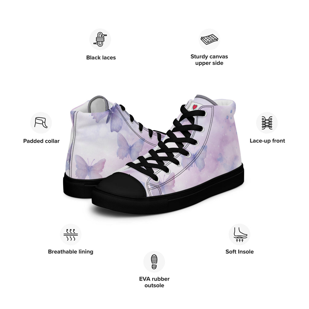 Butterfly Lover's Nature Inspired Men's High Top Sneakers