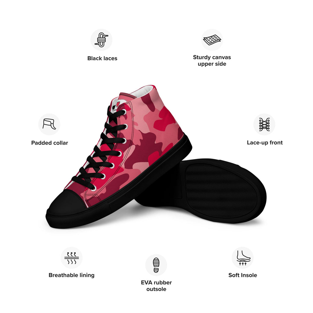 Army Enthusiast Men's High-Top Camouflage Sneakers