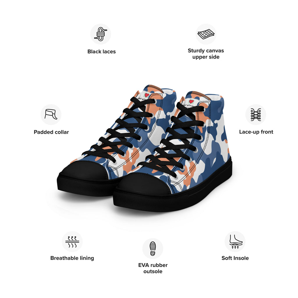 Army Enthusiast Men's High-Top Camouflage Sneakers