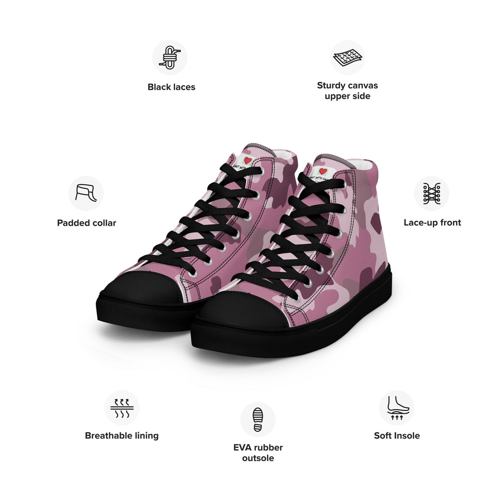 Army Enthusiast Men's High-Top Camouflage Sneakers