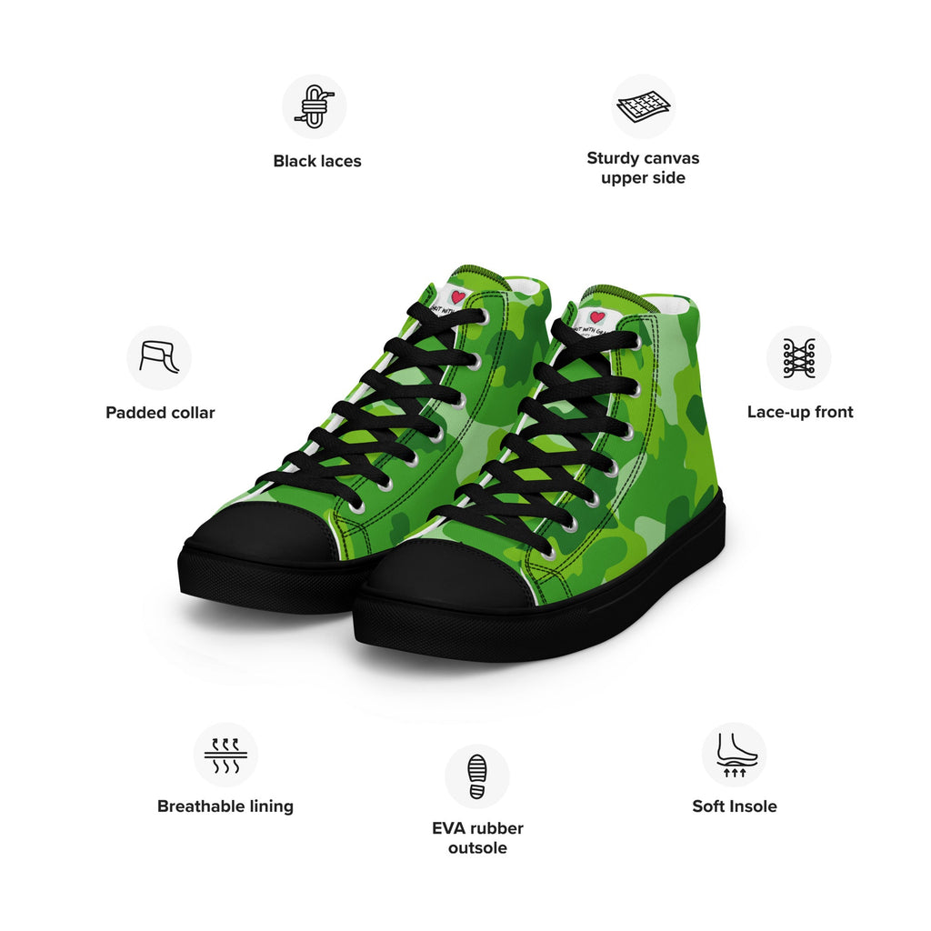 Army Enthusiast Men's High-Top Camouflage Sneakers