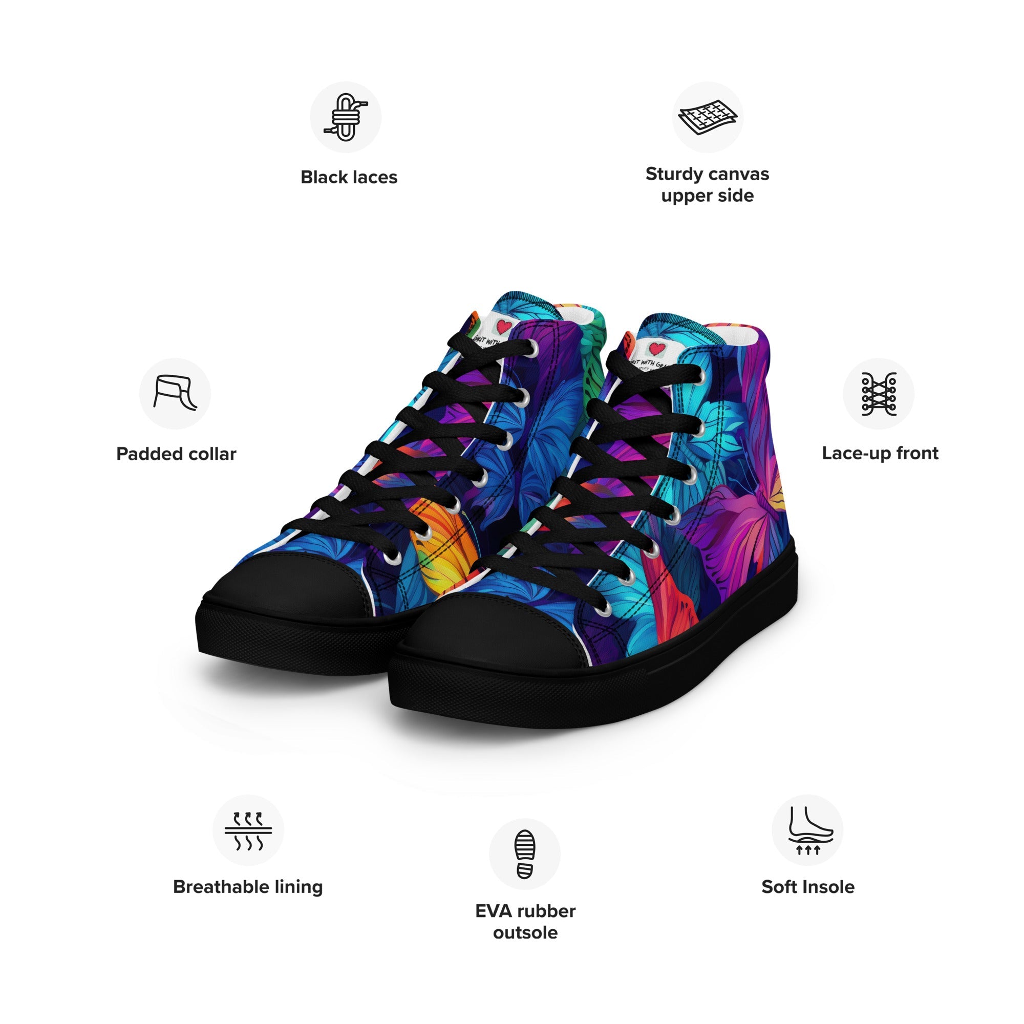 Butterfly Lover's Nature Inspired Men's High Top Sneakers