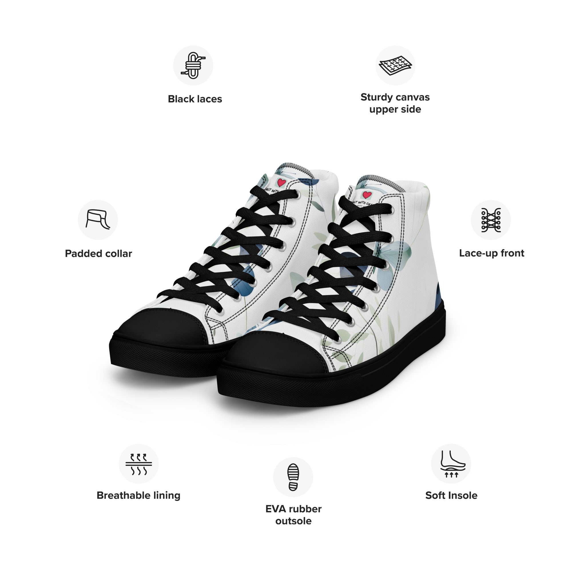 Butterfly Lover's Nature Inspired Men's High Top Sneakers
