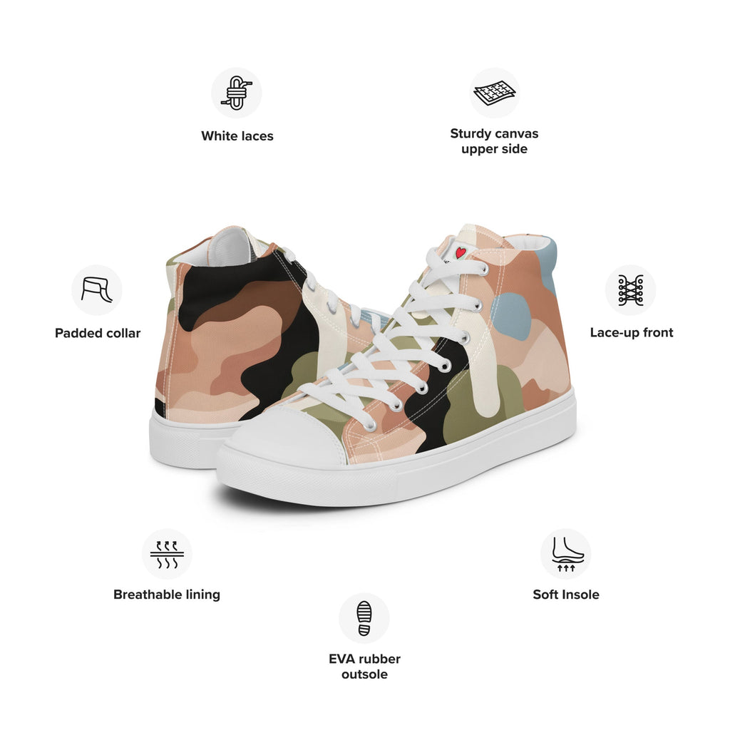 Army Enthusiast Men's High-Top Camouflage Sneakers