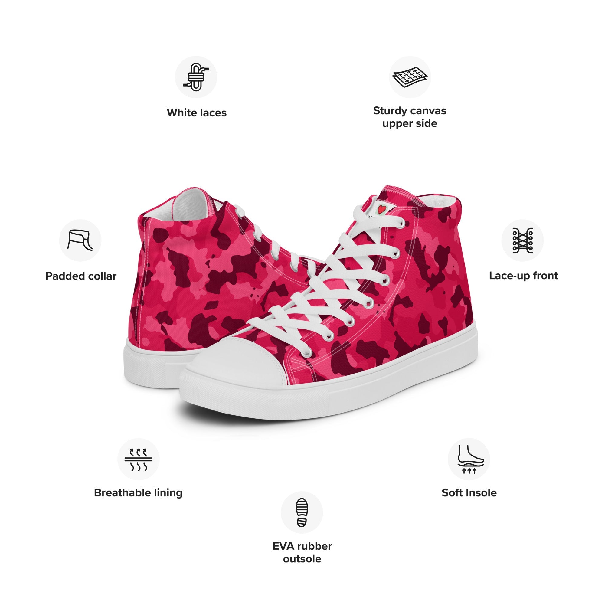 Army Enthusiast Men's High-Top Camouflage Sneakers