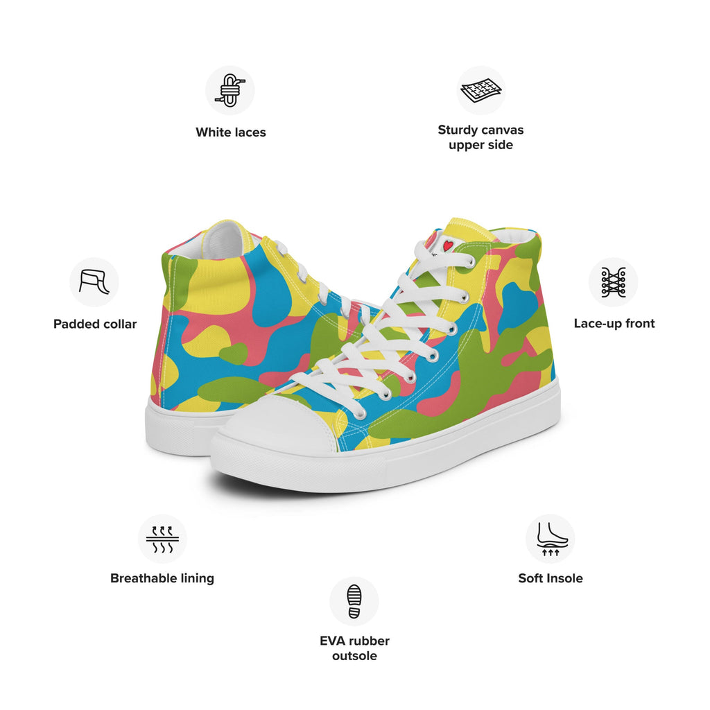 Army Enthusiast Men's High-Top Camouflage Sneakers
