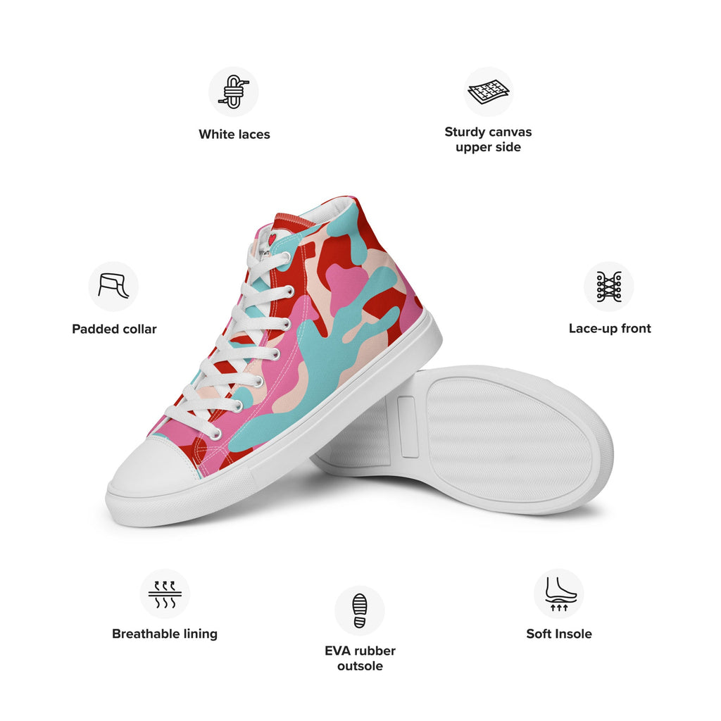 Army Enthusiast Men's High-Top Camouflage Sneakers