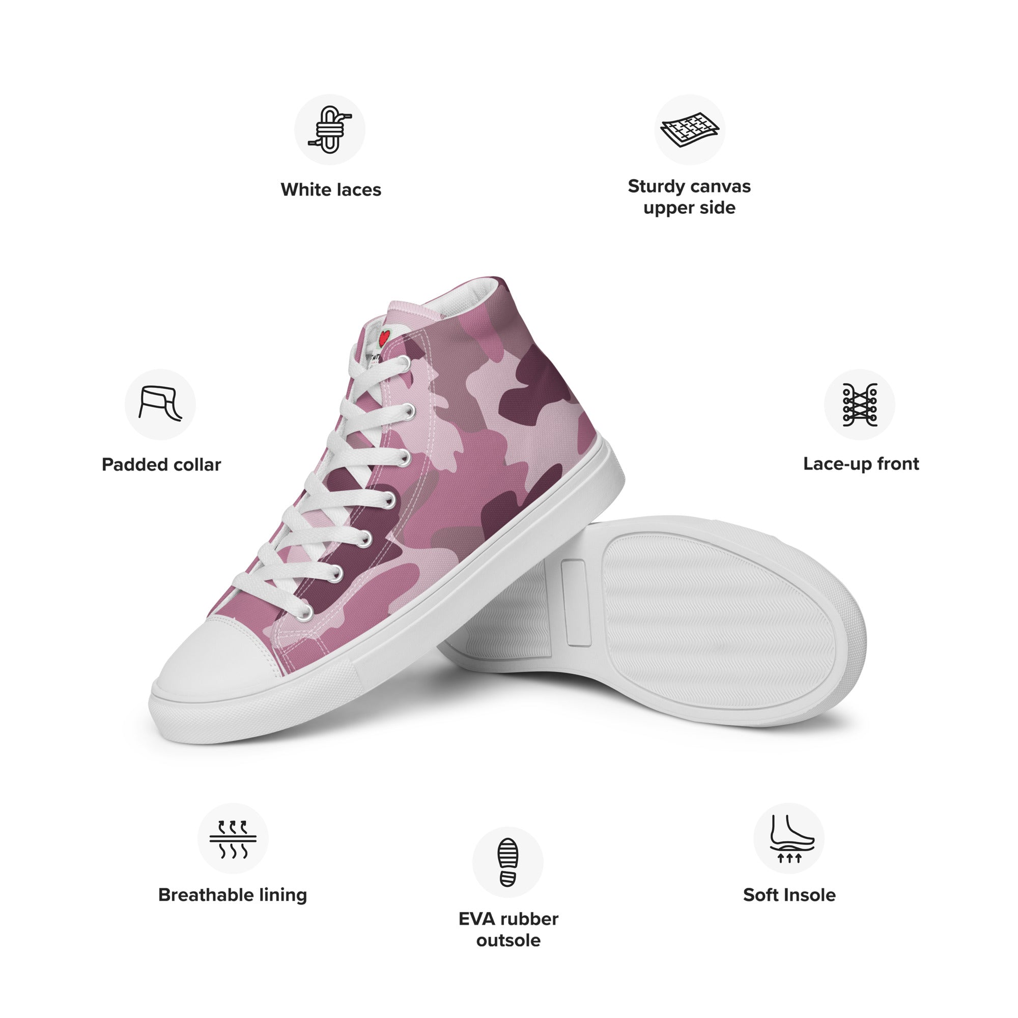 Army Enthusiast Men's High-Top Camouflage Sneakers