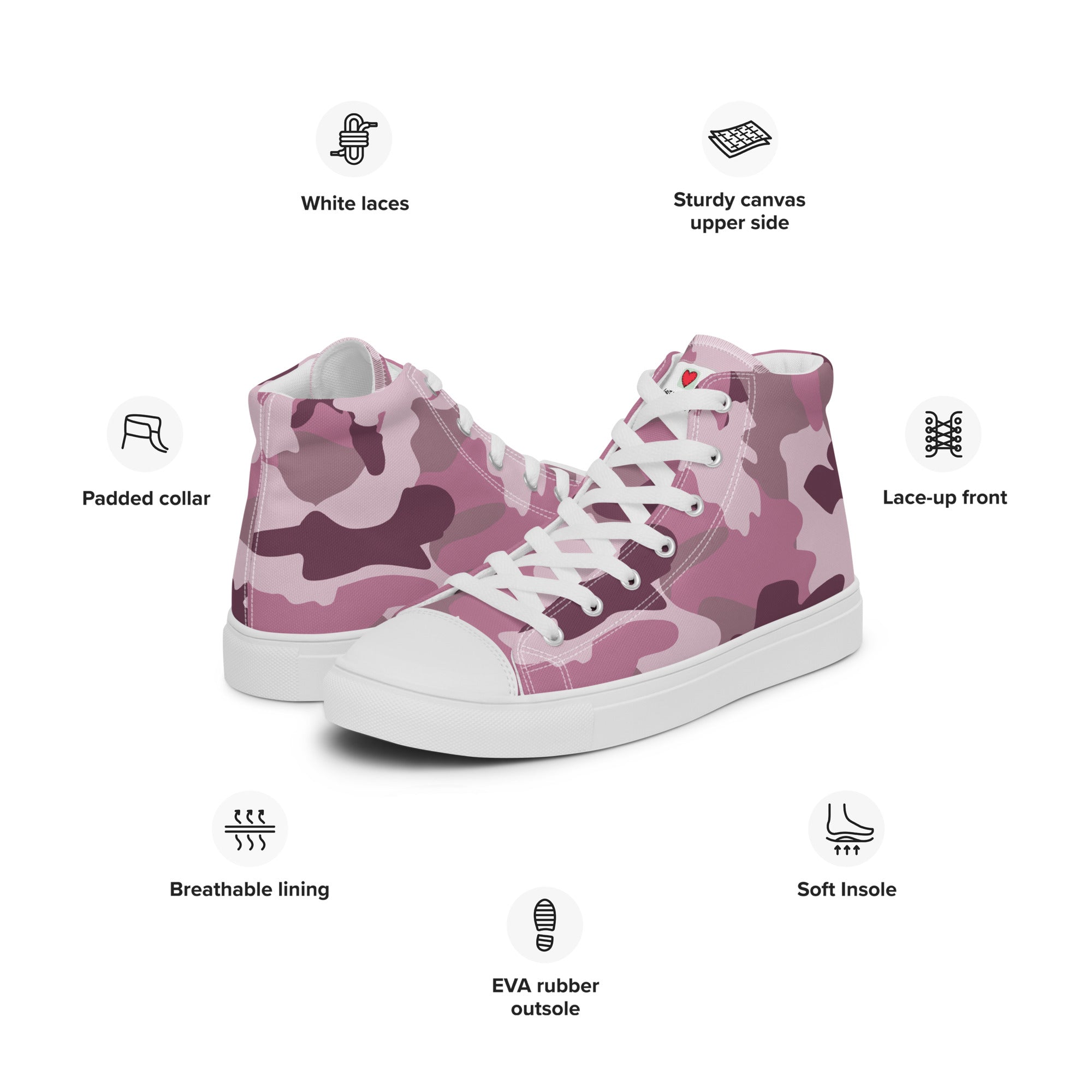 Army Enthusiast Men's High-Top Camouflage Sneakers