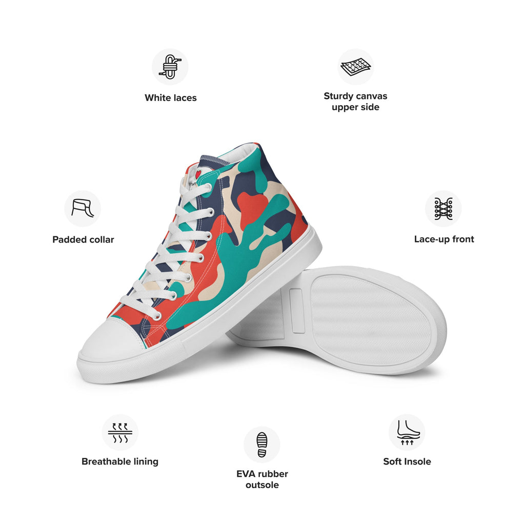 Army Enthusiast Men's High-Top Camouflage Sneakers