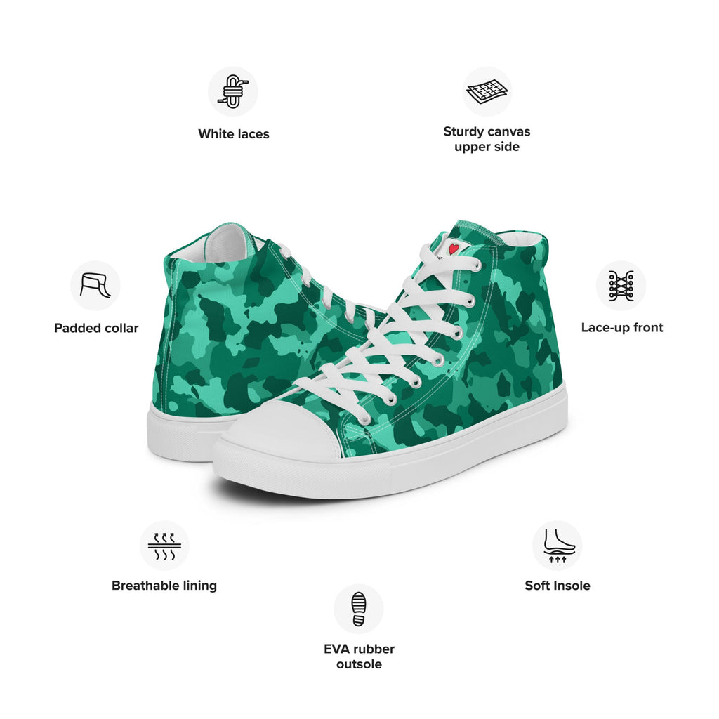 Army Enthusiast Men's High-Top Camouflage Sneakers