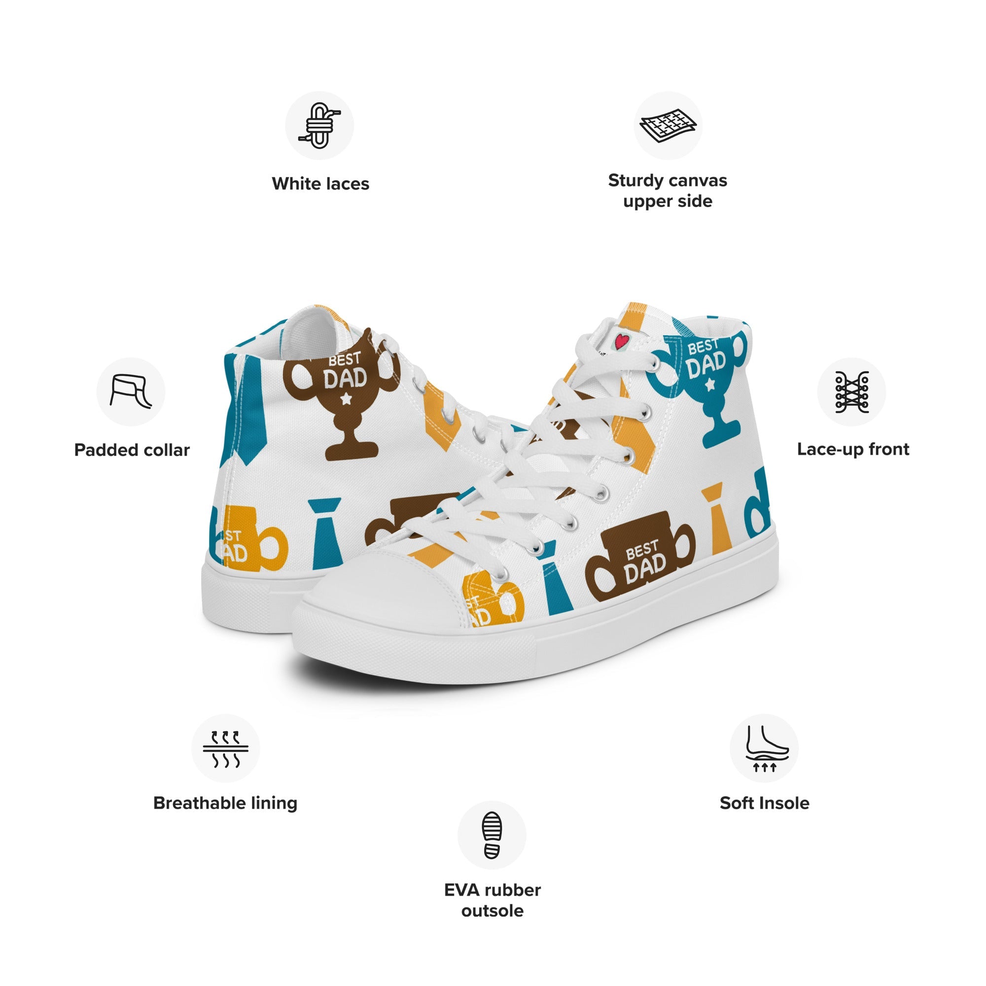 Cool Dad's Commuter Stye Men's High Top Sneakers
