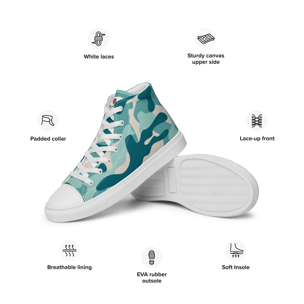Army Enthusiast Men's High-Top Camouflage Sneakers