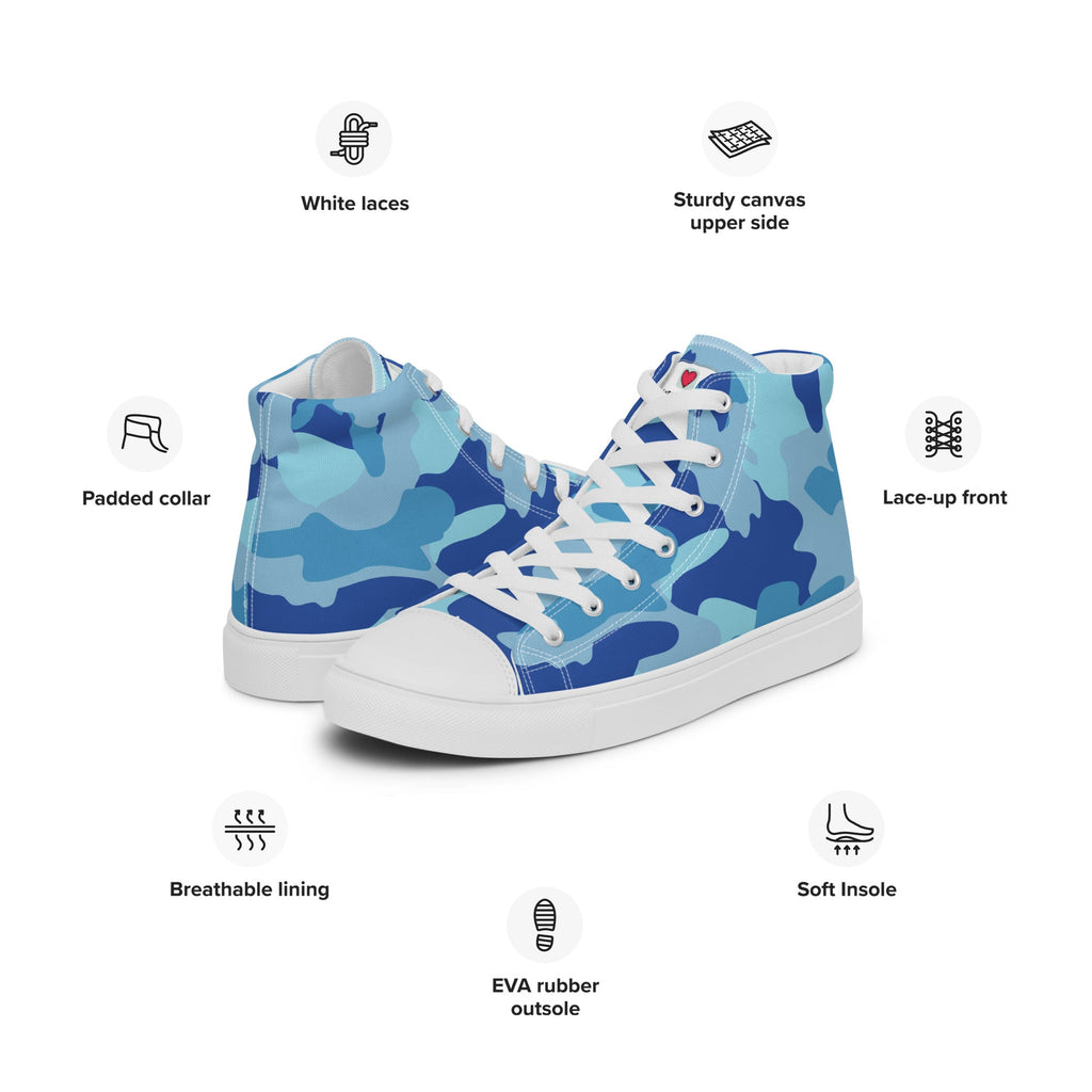 Army Enthusiast Men's High-Top Camouflage Sneakers