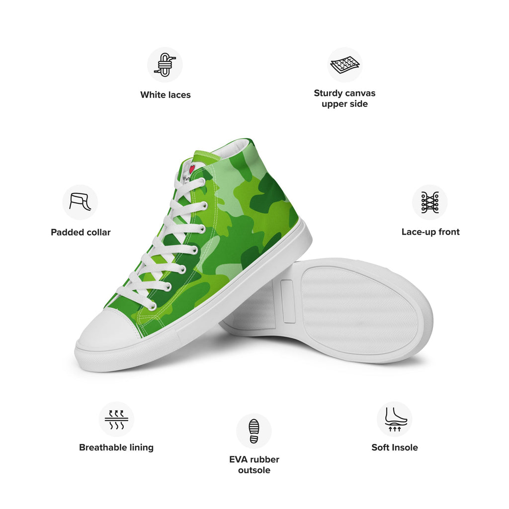 Army Enthusiast Men's High-Top Camouflage Sneakers