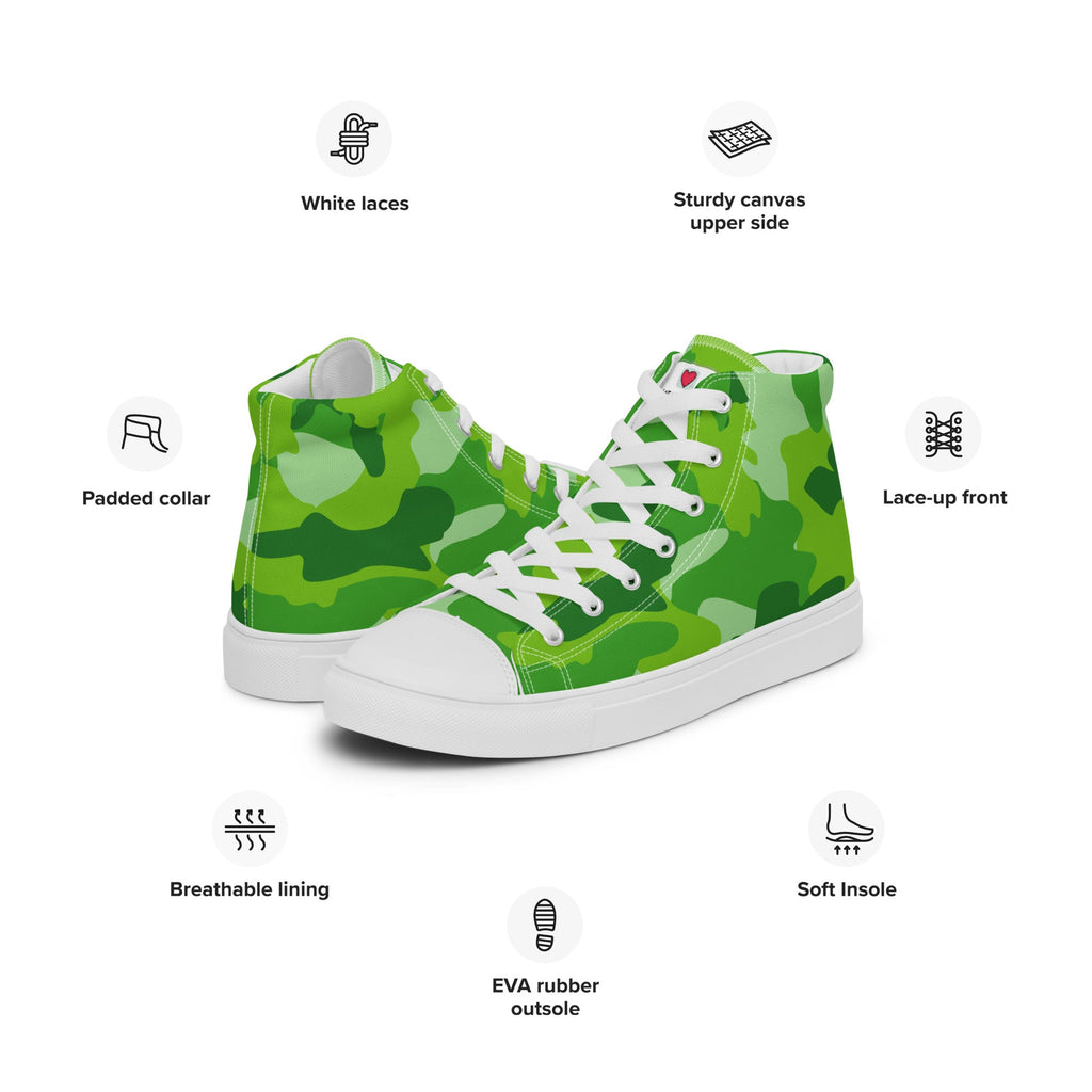 Army Enthusiast Men's High-Top Camouflage Sneakers