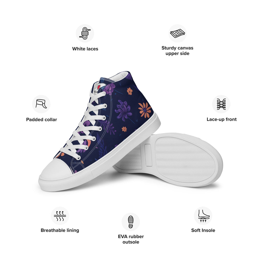 Butterfly Lover's Nature Inspired Men's High Top Sneakers