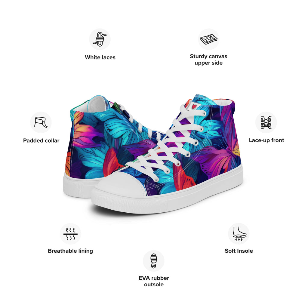 Butterfly Lover's Nature Inspired Men's High Top Sneakers