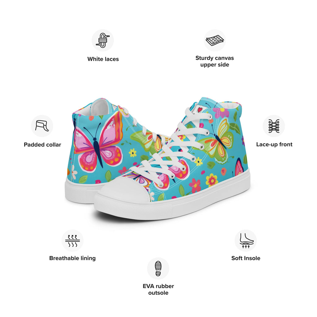 Butterfly Lover's Nature Inspired Men's High Top Sneakers