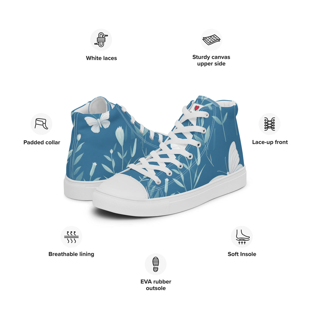 Butterfly Lover's Nature Inspired Men's High Top Sneakers