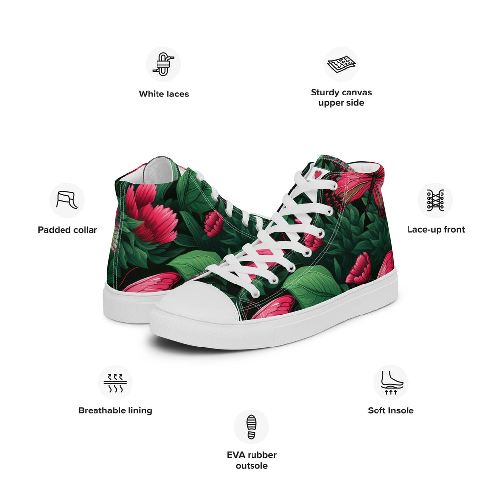 Butterfly Lover's Nature Inspired Men's High Top Sneakers