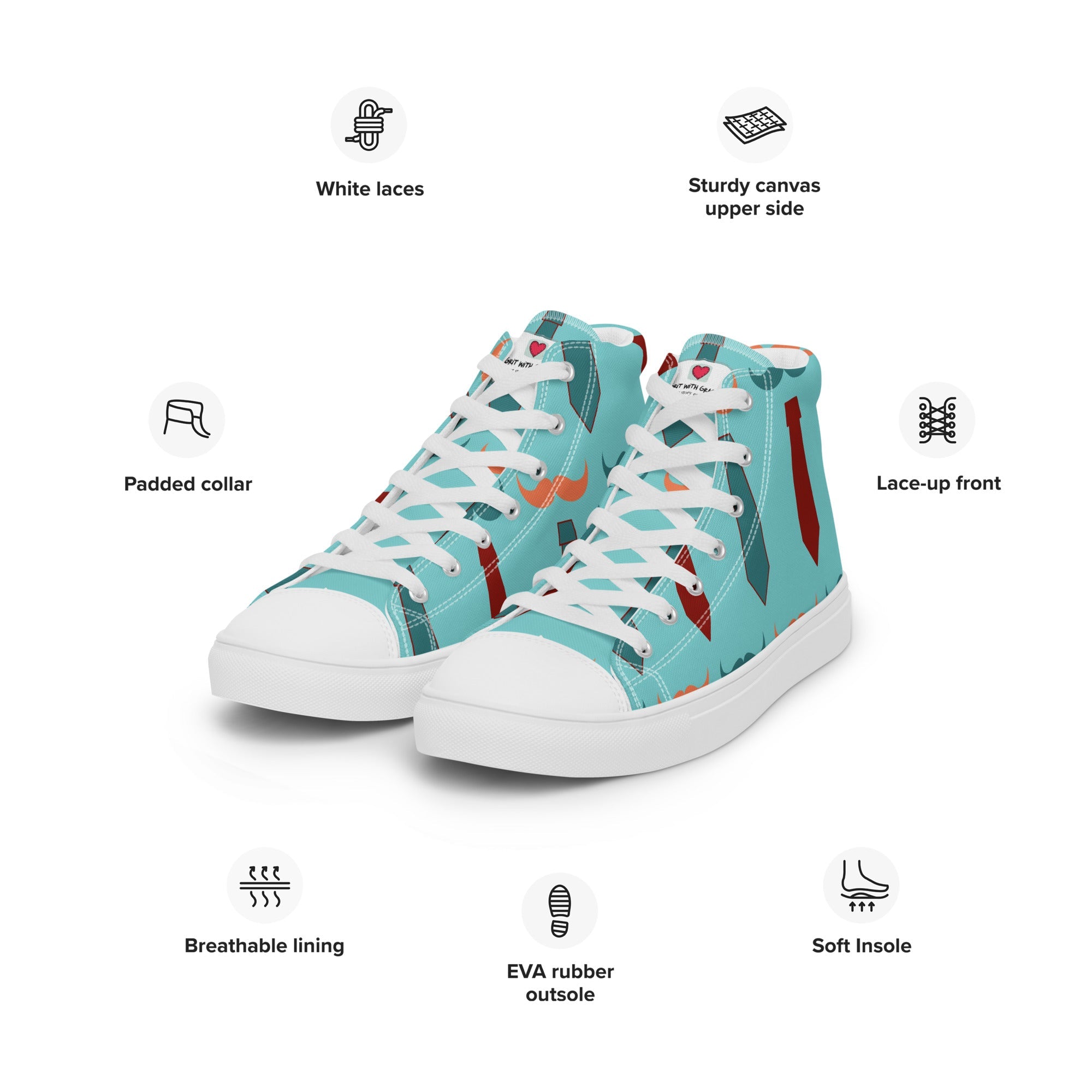 Cool Dad's Commuter Stye Men's High Top Sneakers
