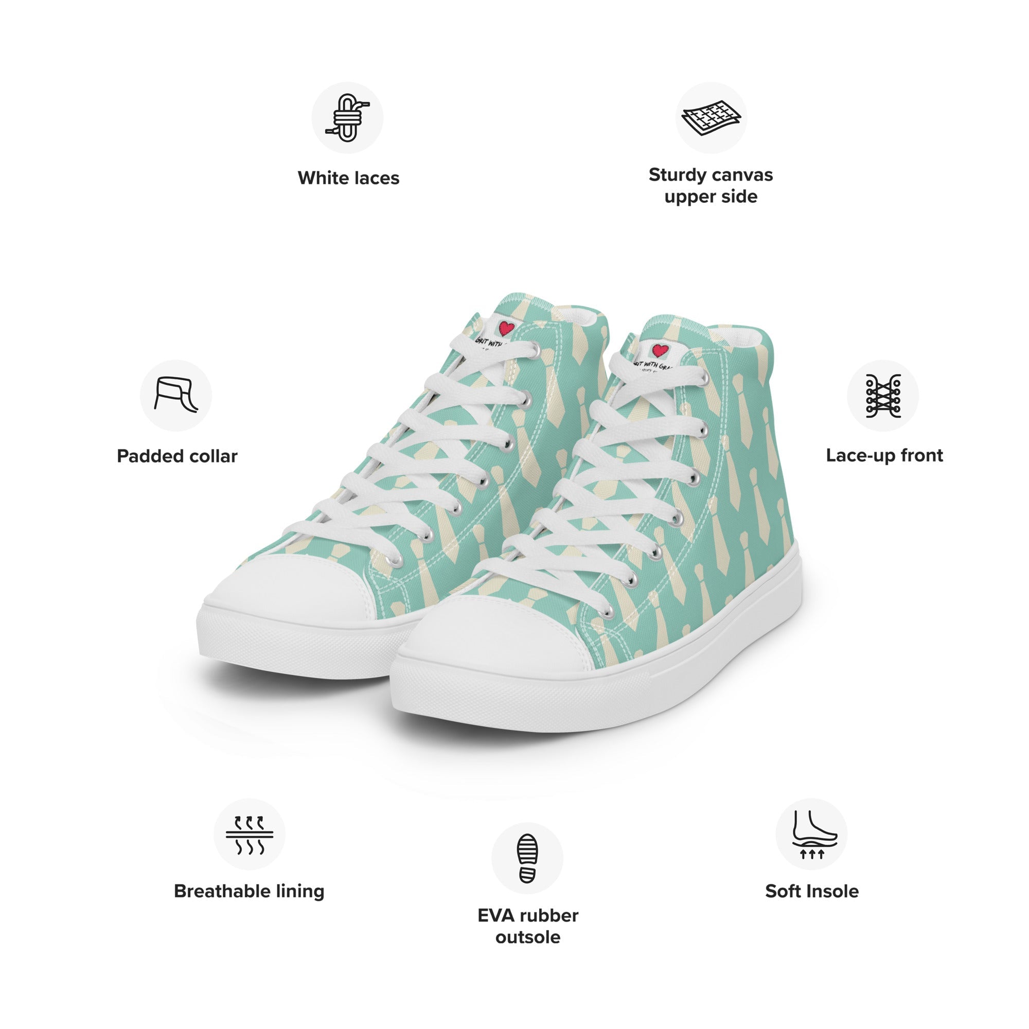 Cool Dad's Commuter Stye Men's High Top Sneakers