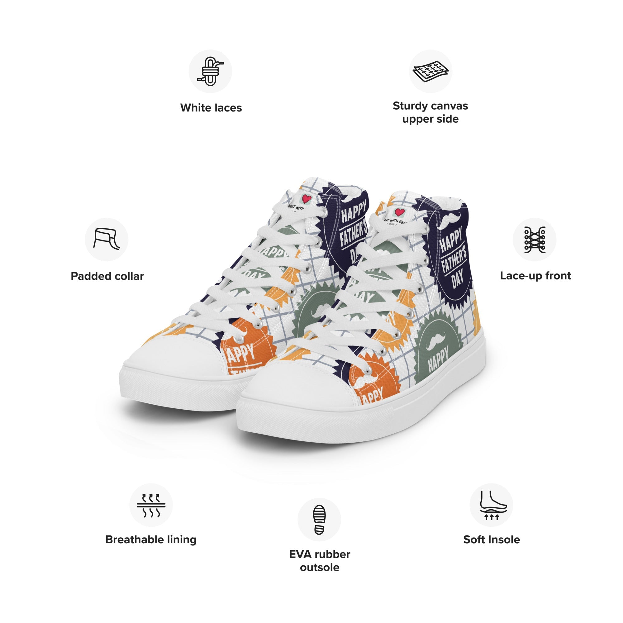 Cool Dad's Commuter Stye Men's High Top Sneakers