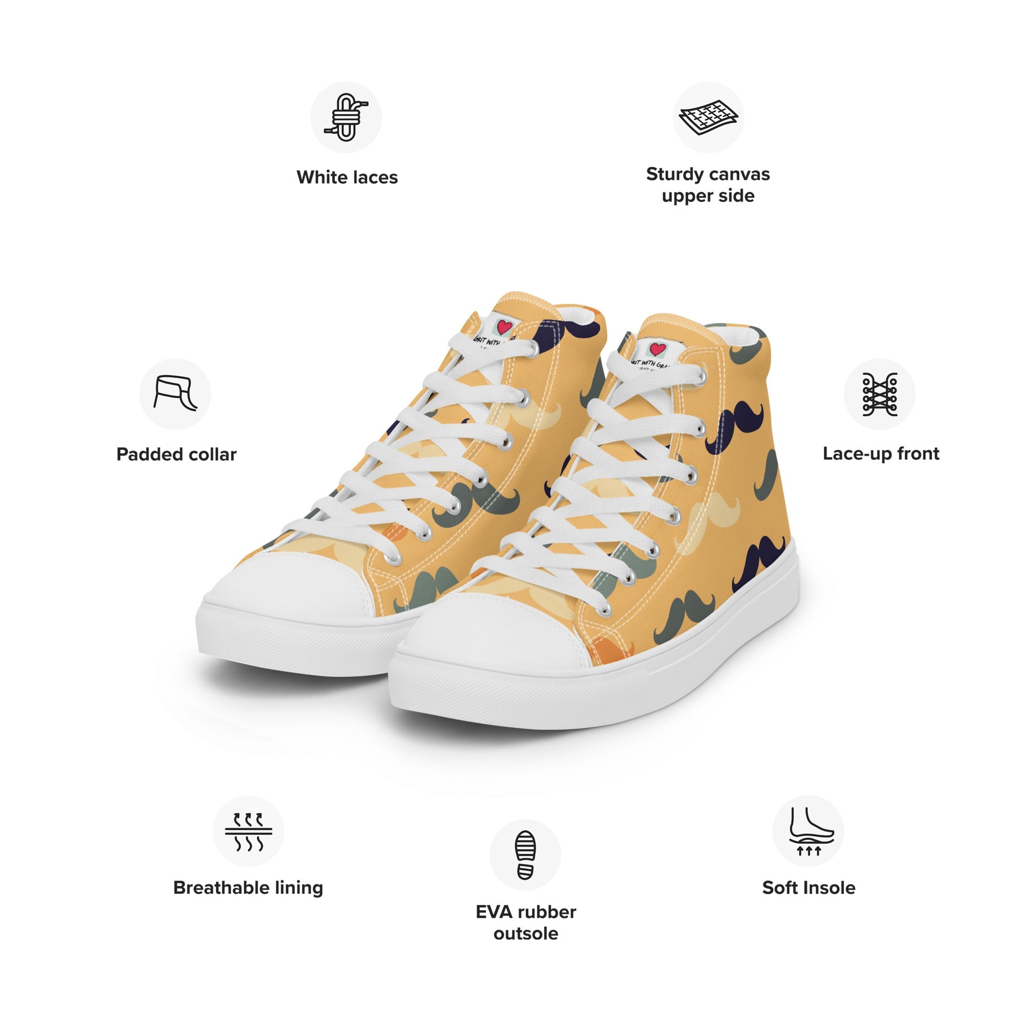Cool Dad's Commuter Stye Men's High Top Sneakers