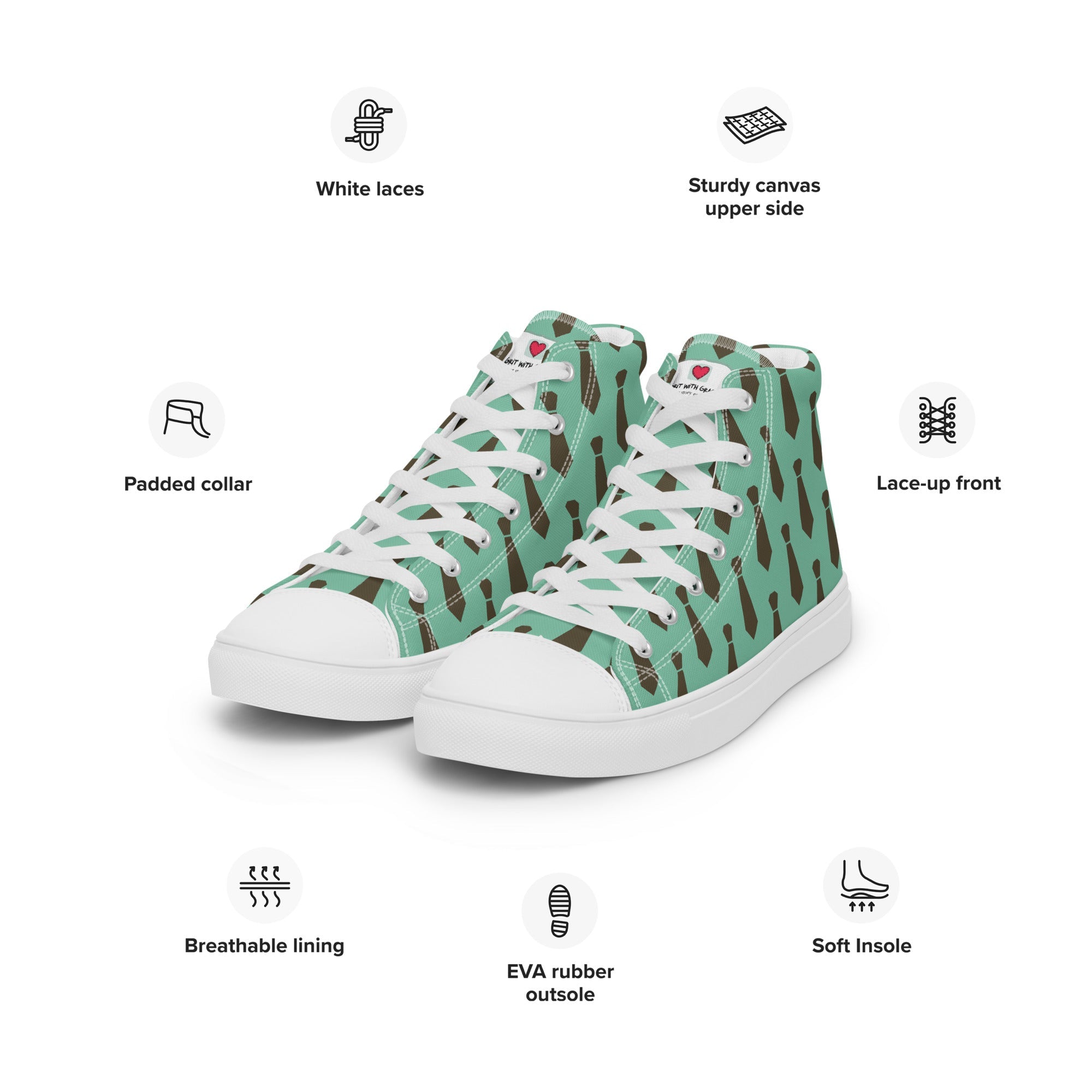 Cool Dad's Commuter Stye Men's High Top Sneakers