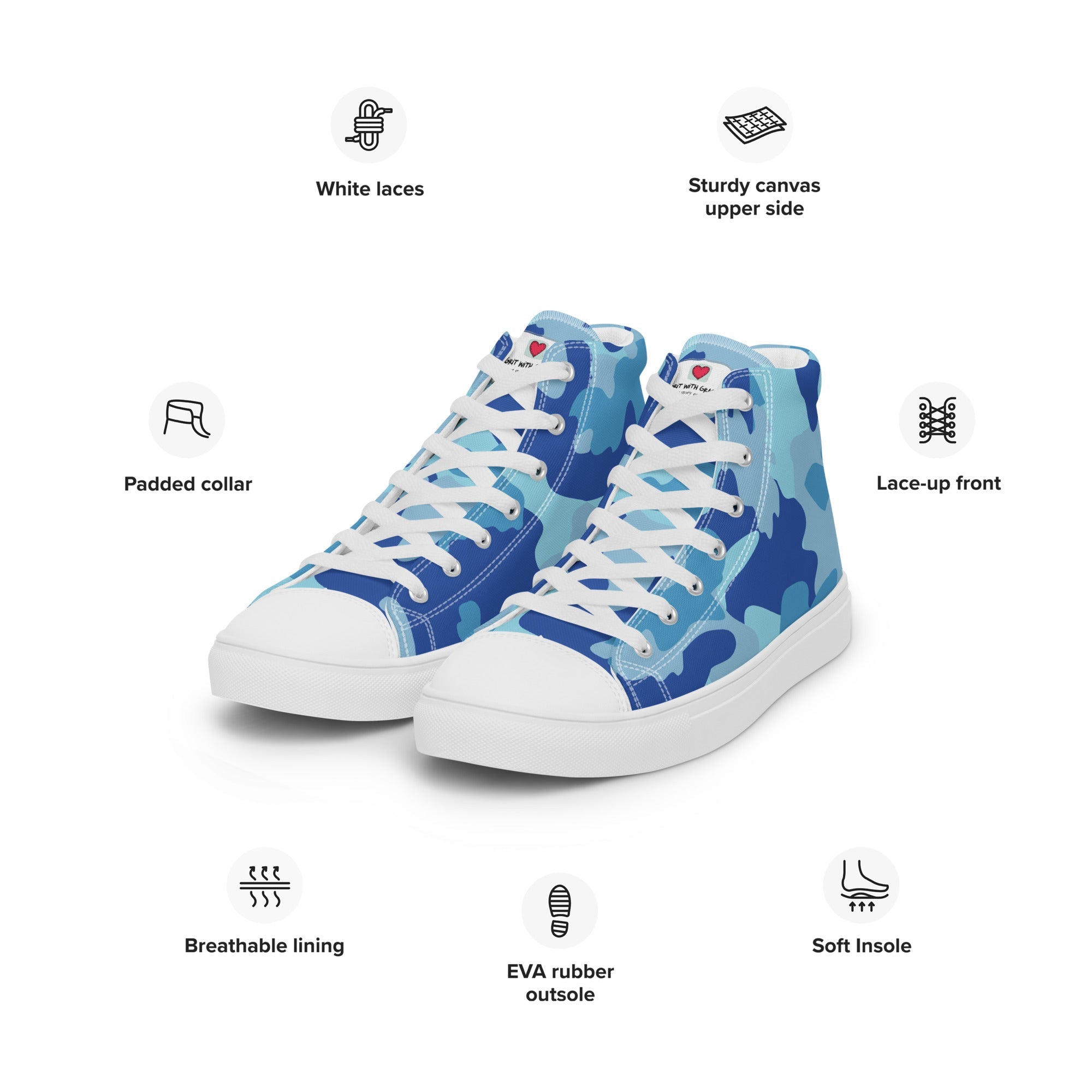Army Enthusiast Men's High-Top Camouflage Sneakers