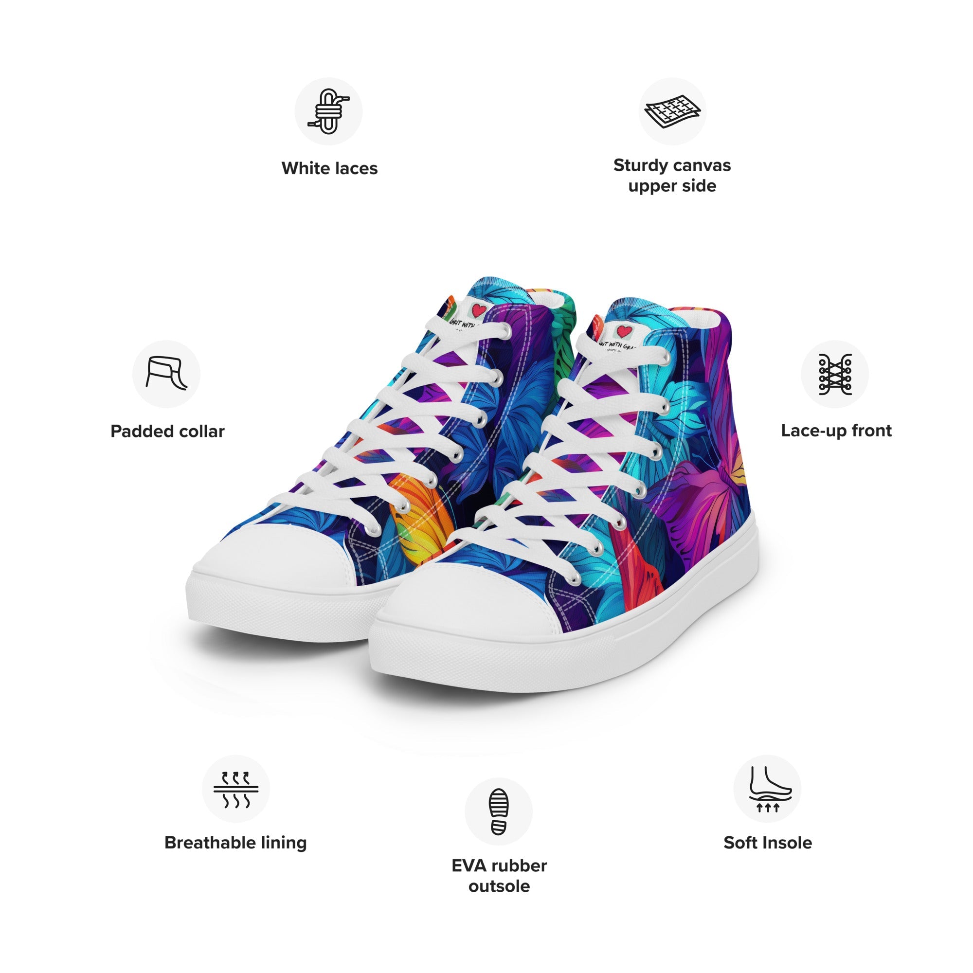 Butterfly Lover's Nature Inspired Men's High Top Sneakers