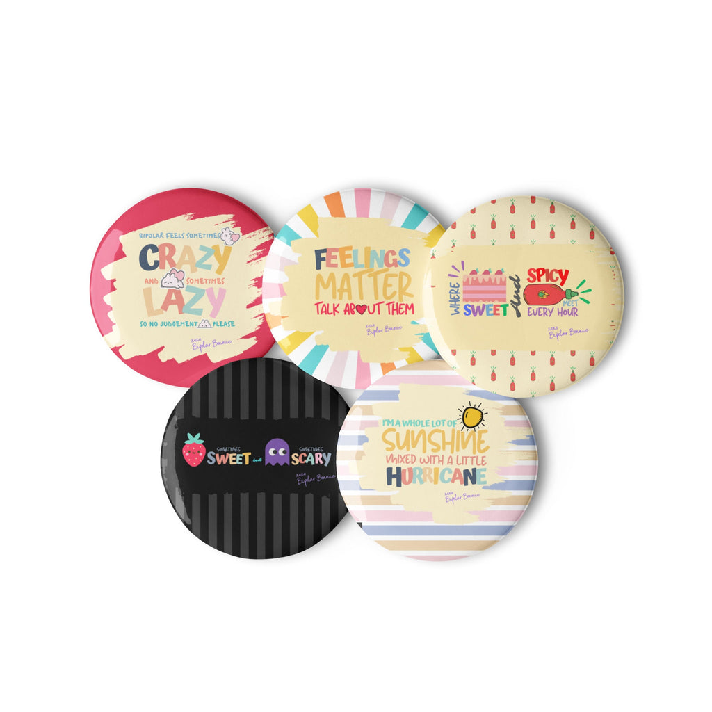 Bipolar Bonnie Series Set of pin buttons