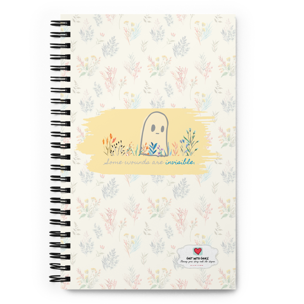 Invisible Ghost 'Some Wounds Are Invisible' Inspirational Notebook